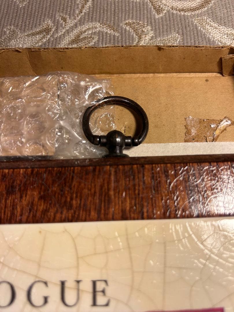 希少 ヴィンテージ VOGUE 木製 タイル アートデコ ポスター