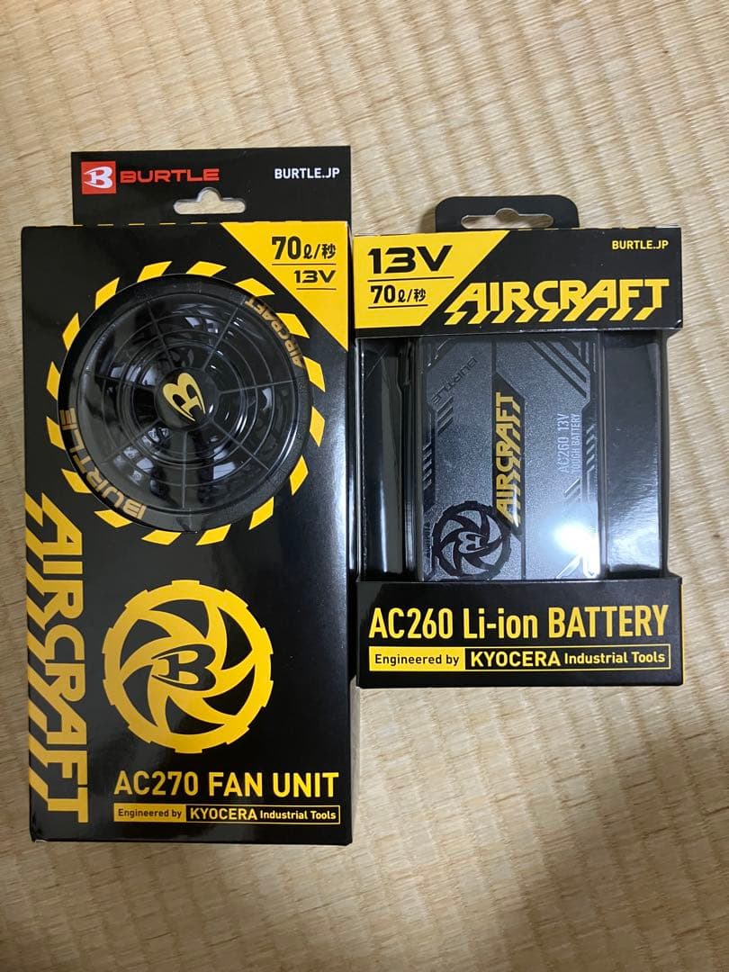 AC260　AC270　バッテリー＆ファンセット　黒　【　バートル　空調服　】