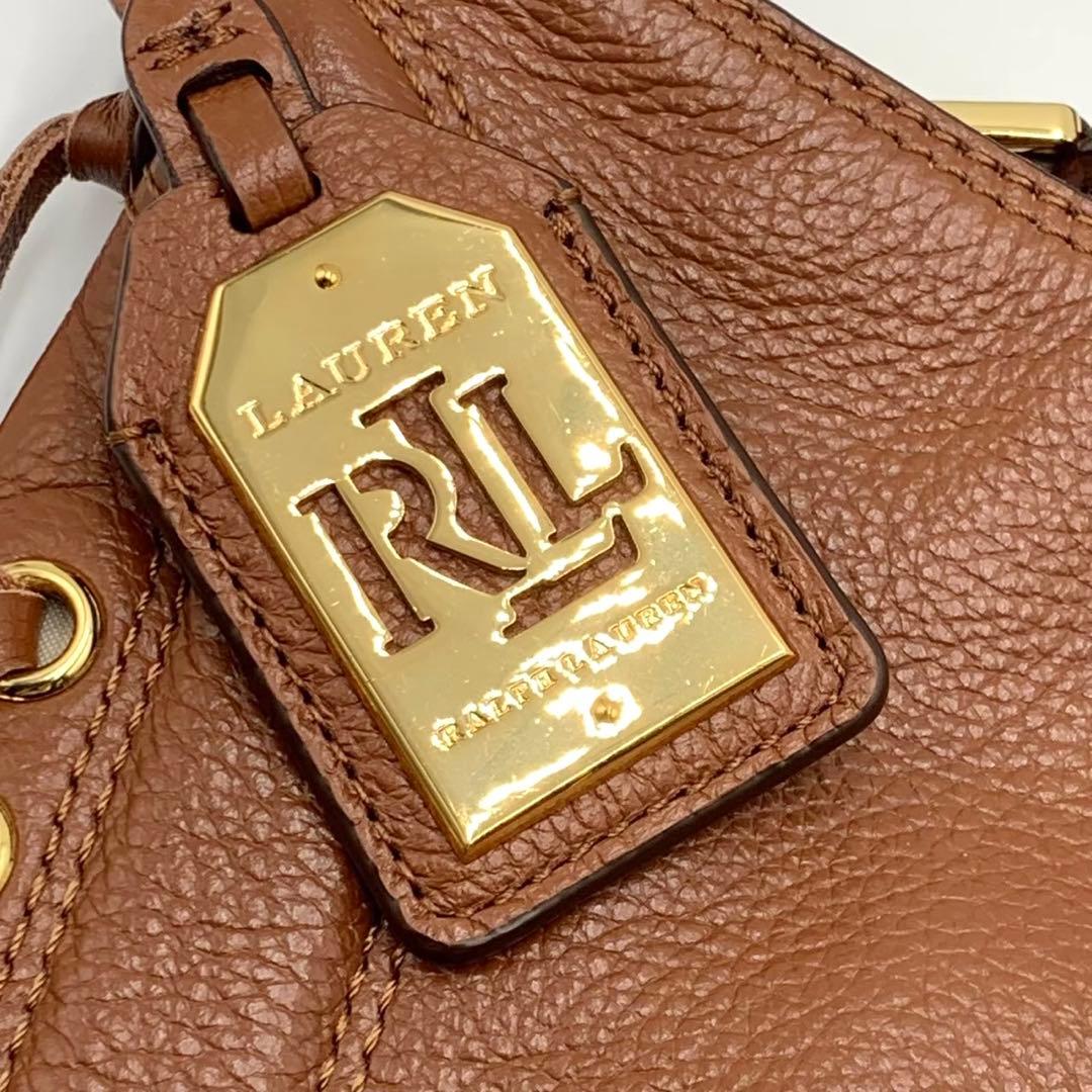 【極美品】LRL ローレンラルフローレン レザー ショルダーバッグ フリンジ