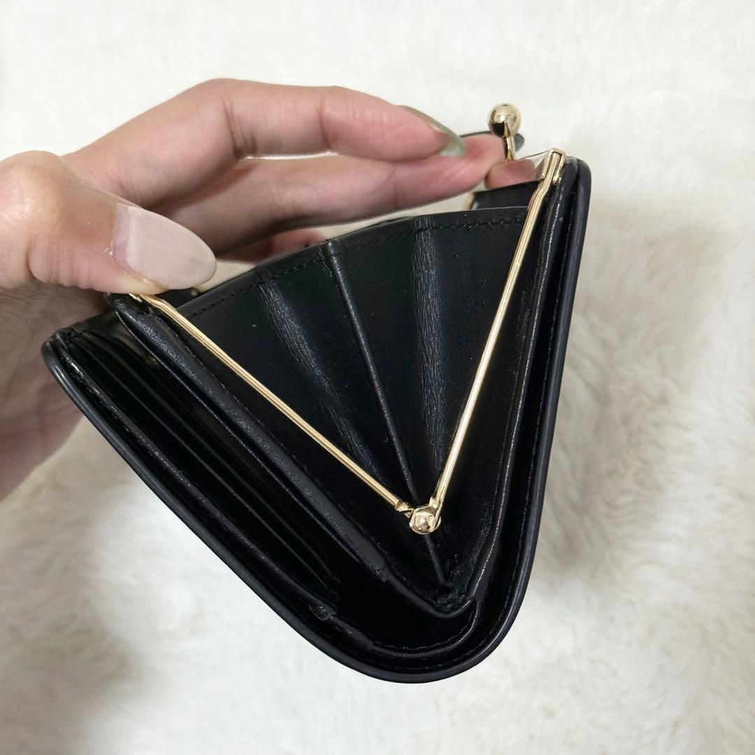 ポールスミス Paul Smith がま口財布 マーケトリーバニー ブラック美品