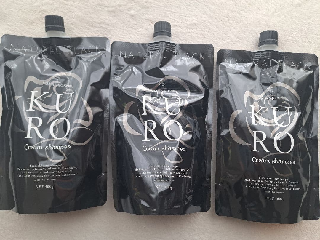 KURO ナチュラルブラッククリームシャンプー 3個セット