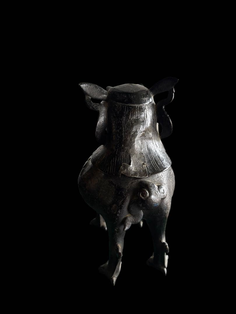 M*i様 時代 銅獅子香炉/中国古玩 香道具 銅製 骨董品 時代品 美術品 古美