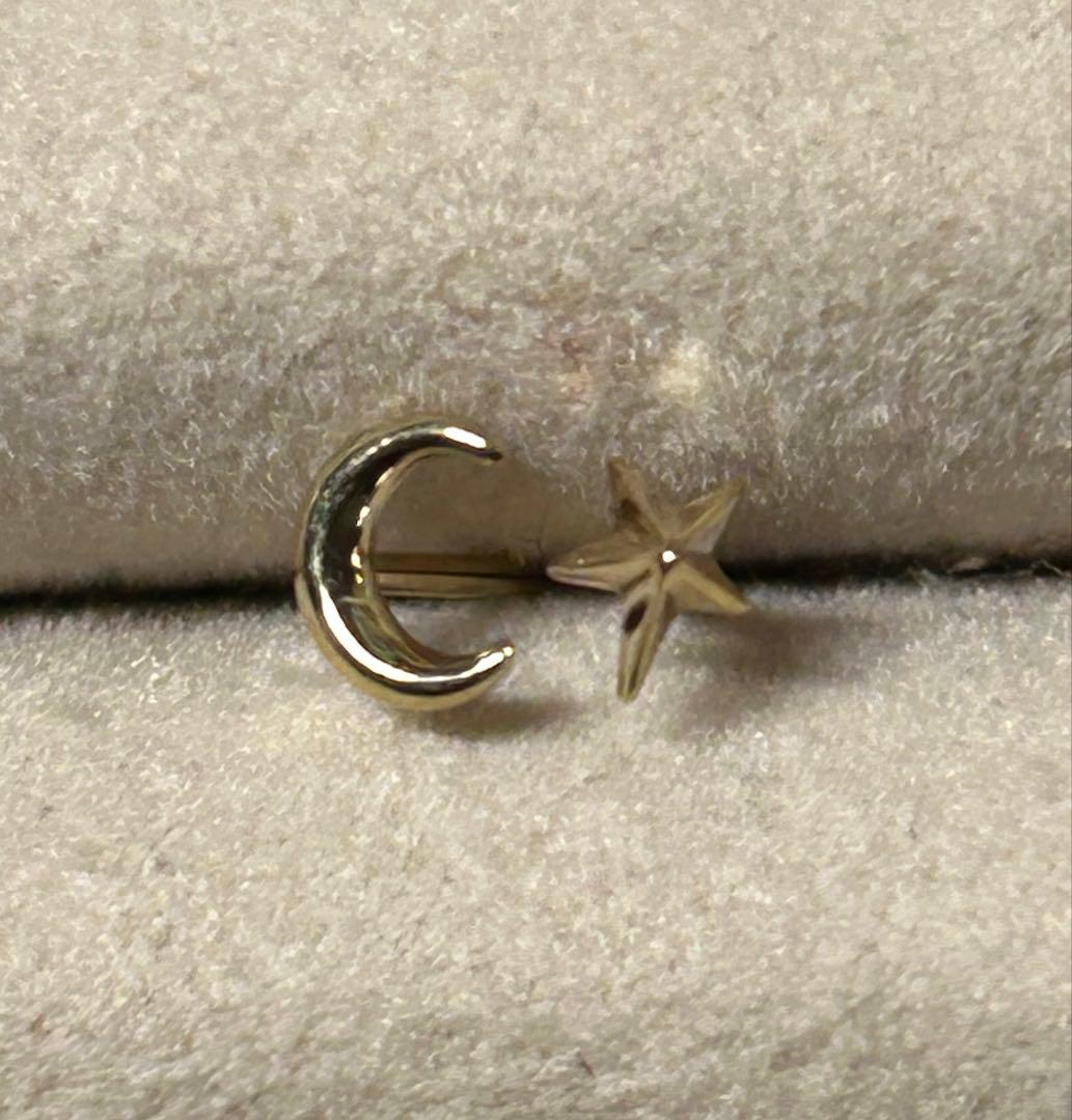 ete エテ　ムーンスターピアス　K18 K10