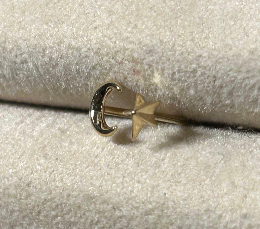 ete エテ　ムーンスターピアス　K18 K10