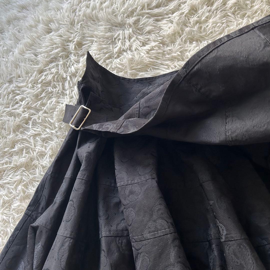 希少✨トリココムデギャルソン 変形 アシンメトリー 総柄 立体 フレアスカート