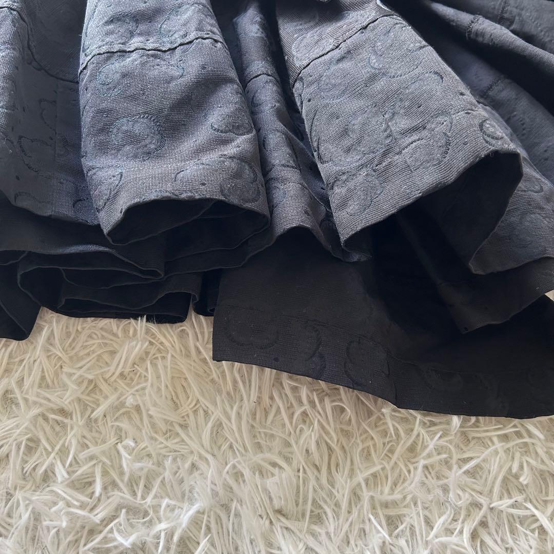 希少✨トリココムデギャルソン 変形 アシンメトリー 総柄 立体 フレアスカート