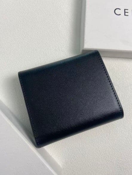 CELINE セリーヌ トリオンフ スモールウォレット 三つ折り財布 ブラック