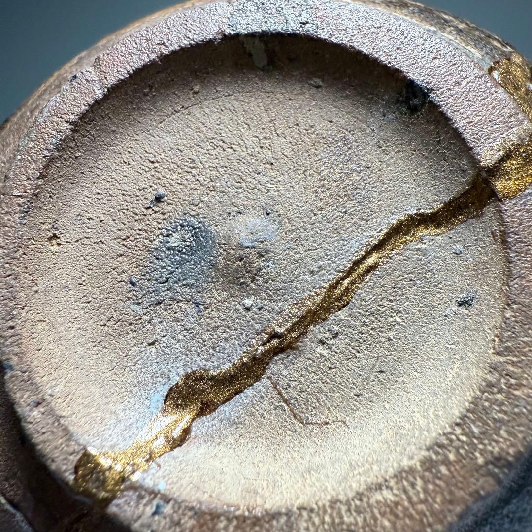 古唐津　黒唐津　小服茶碗　古美術　飴釉薬　蒐集家旧蔵　茶道具　金継ぎ　飴釉