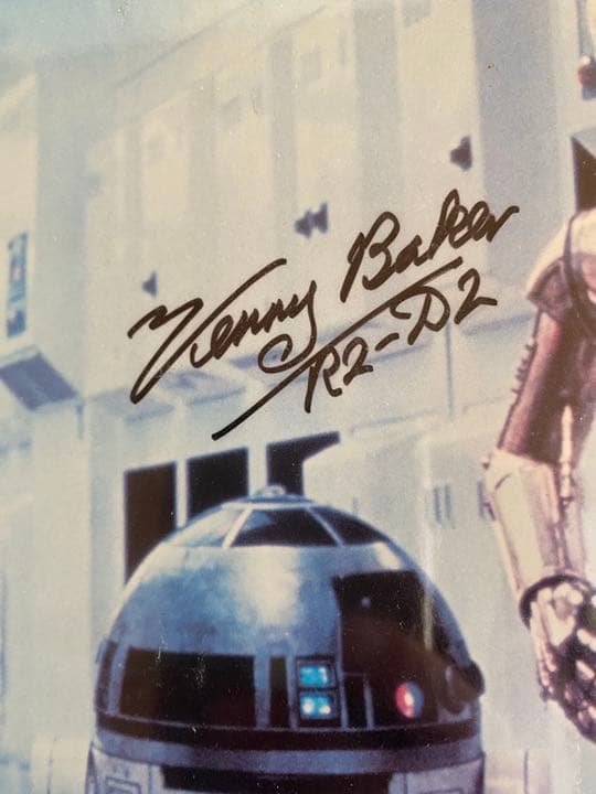 半額　スターウォーズ　C3-PO とR2-D2俳優直筆サイン入り写真　証明付き