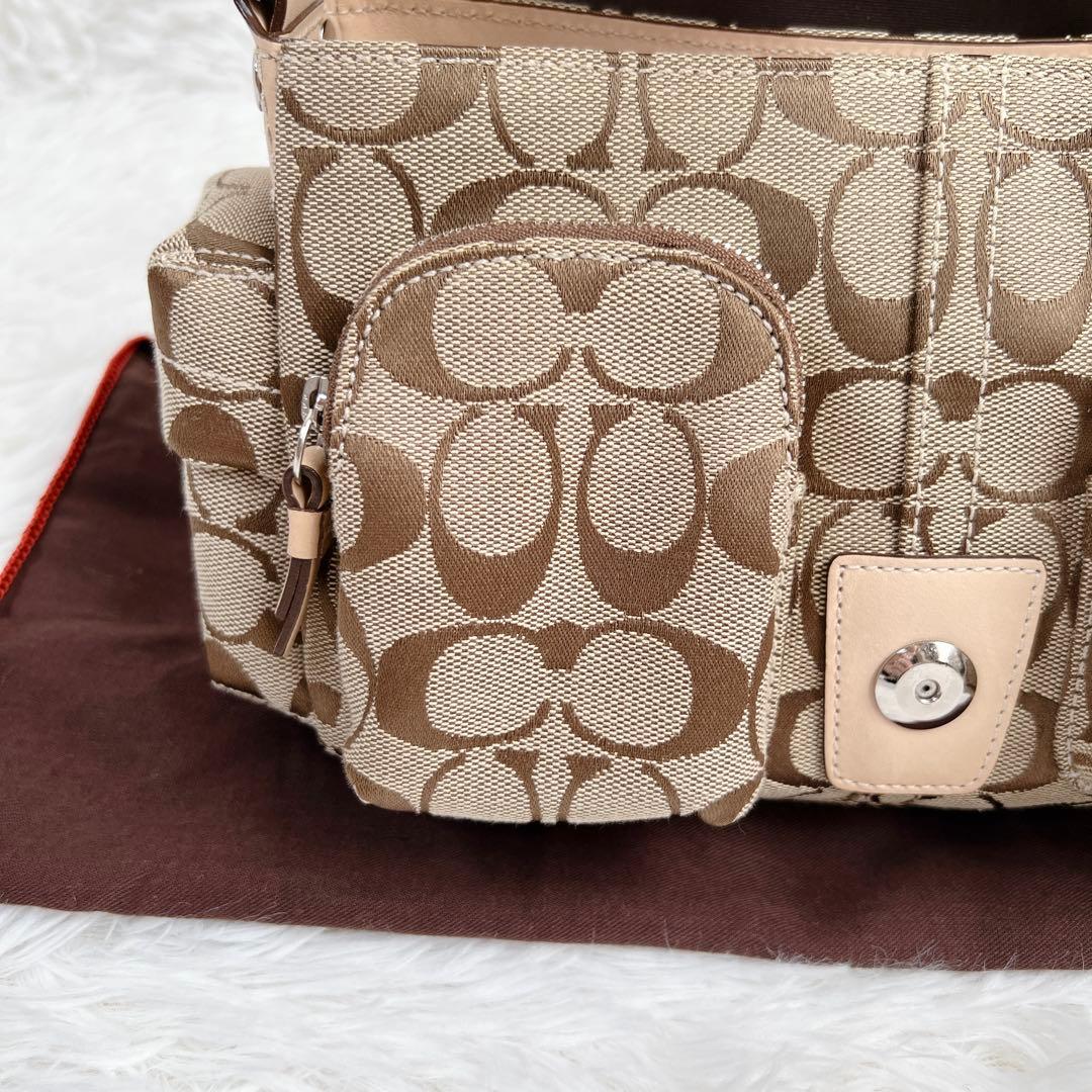 極美品✨COACH ソーホー シグネチャー ショルダーバッグ ベージュ y2k