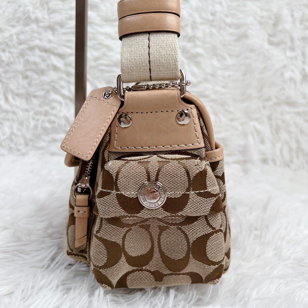 極美品✨COACH ソーホー シグネチャー ショルダーバッグ ベージュ y2k