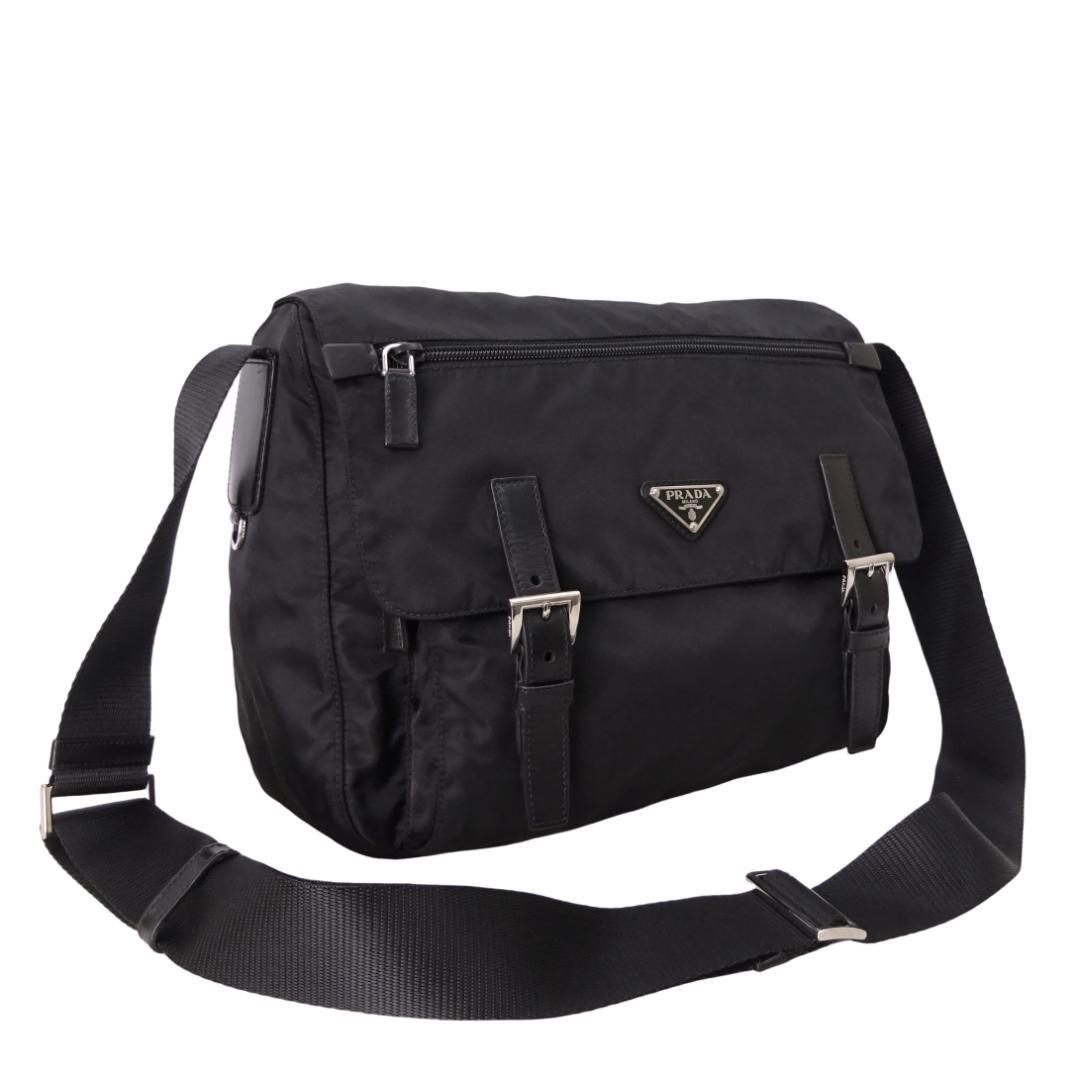本物 美品 ■プラダ■テスート クロスボディ 三角ロゴ 斜めがけショルダーバッグ