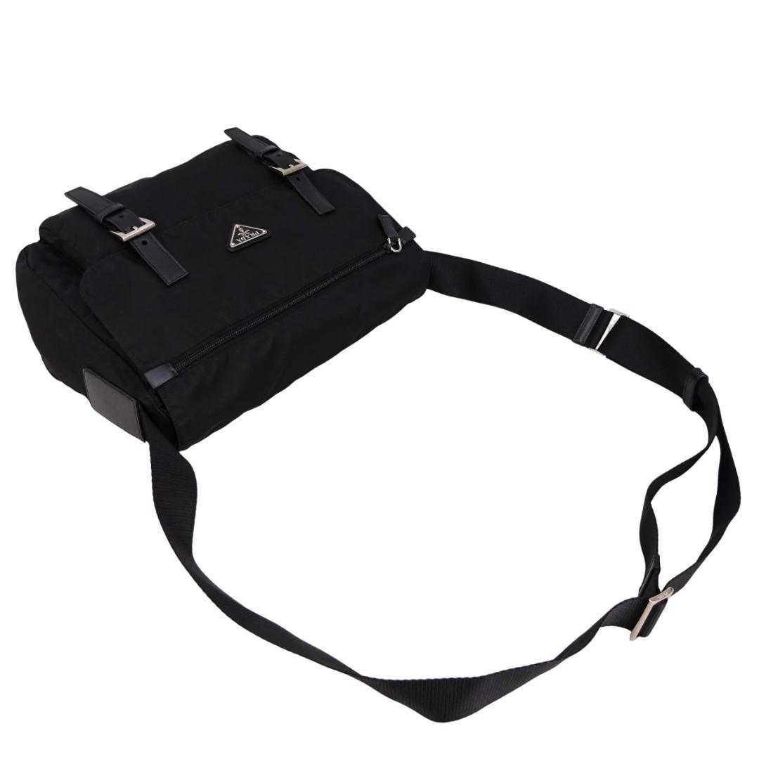 本物 美品 ■プラダ■テスート クロスボディ 三角ロゴ 斜めがけショルダーバッグ