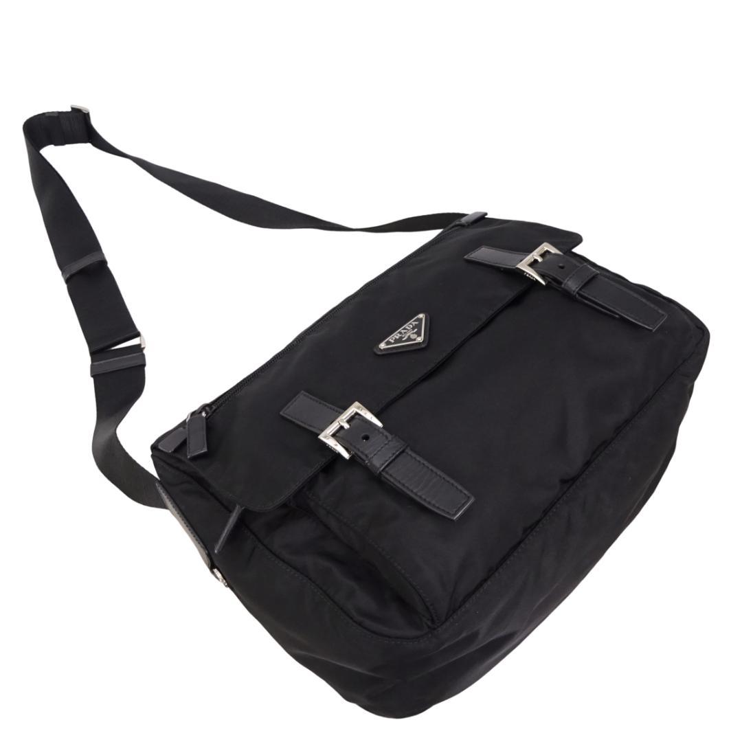 本物 美品 ■プラダ■テスート クロスボディ 三角ロゴ 斜めがけショルダーバッグ