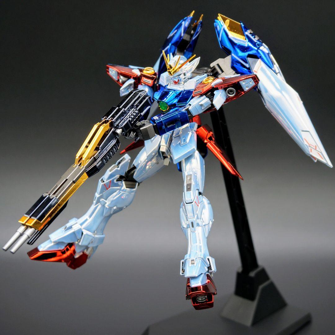 完成品【メッキ仕様】MG ウイングガンダム プロトゼロ EW 塗装 メカニカル