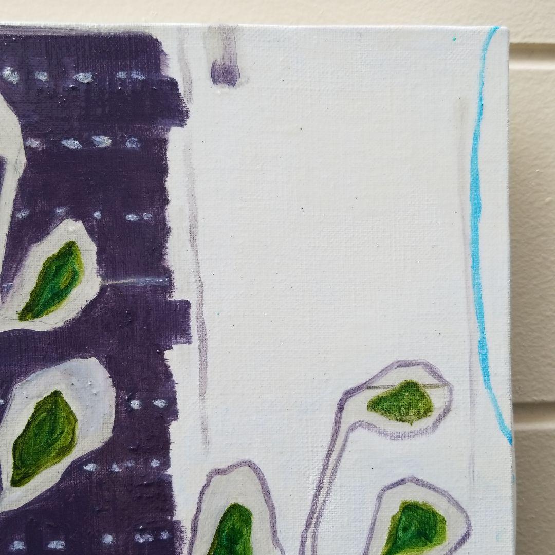 油絵　専用　だいぶ伸びている葉っぱすごく伸びている葉っぱ　　わびさびモダンアート