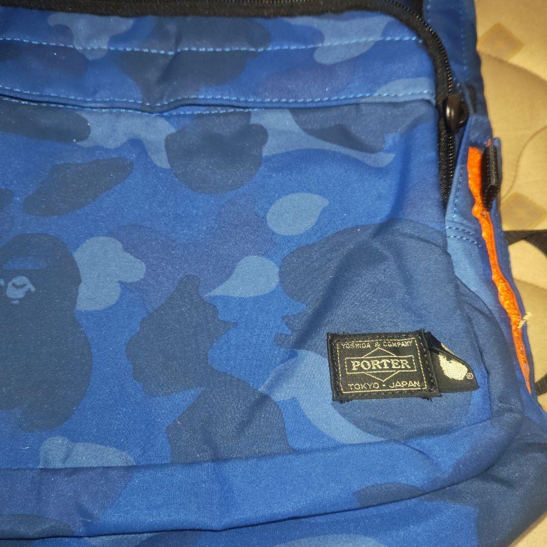 アベイシングエイプ×PORTER 青 迷彩 リュック