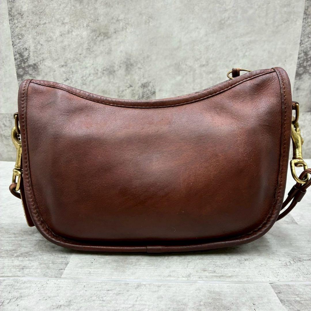 希少 良品 オールドコーチ ショルダーバッグ クロスボディ ハーフムーン レザー
