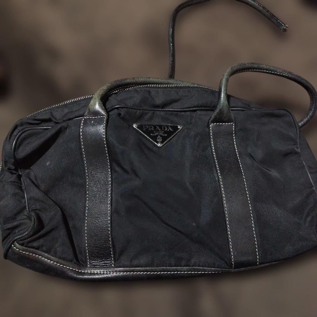 プラダ　ナイロン　レザー　ハンドバッグ　ショルダーバッグ