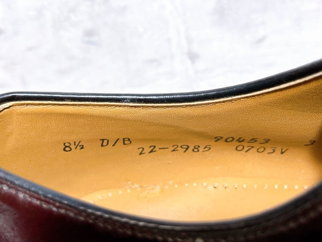 【未使用】JNHNSTON & MURPHY ストレートチップ US8.5