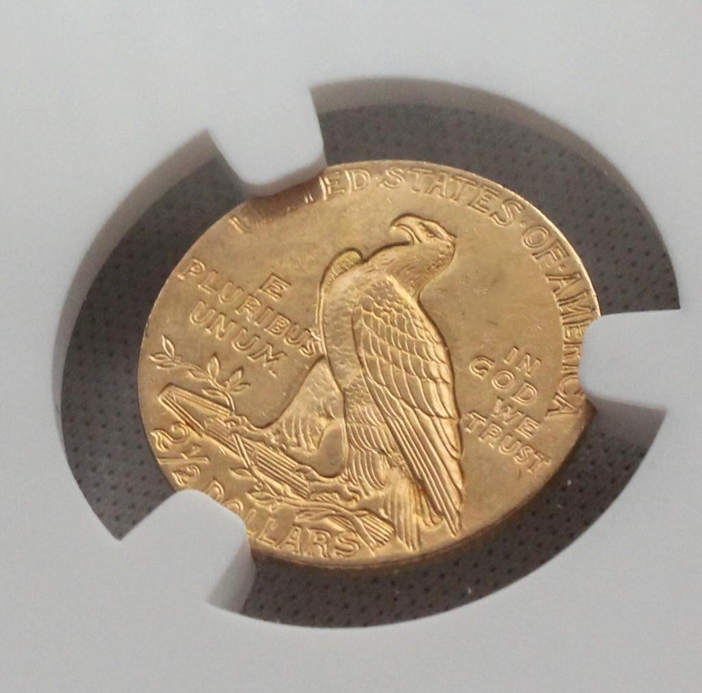 ハイジさん専用1929年 米国 インディアンヘッド＄2.5金貨 NGC MS61