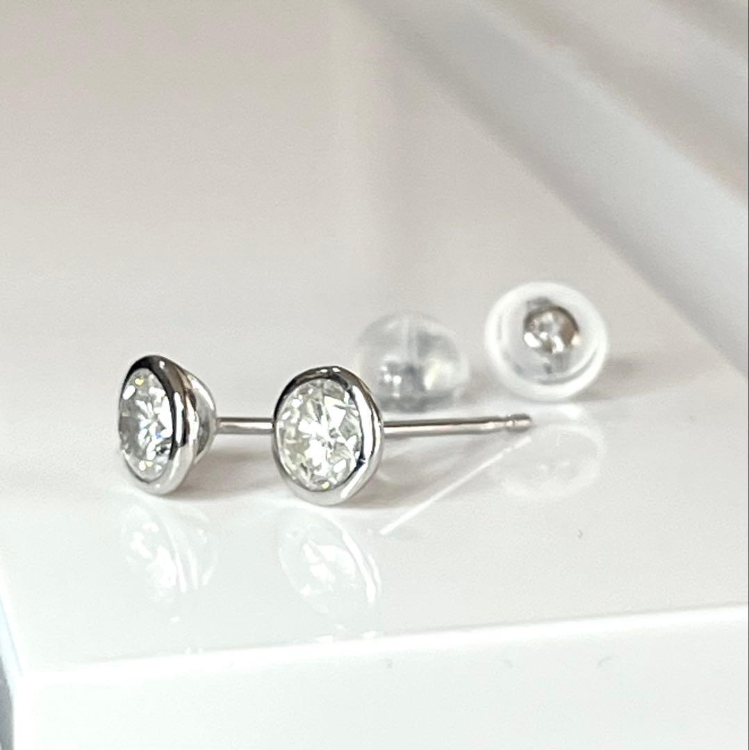 PT天然ダイヤモンドフクリン 計0.8ct 鑑別カード付き