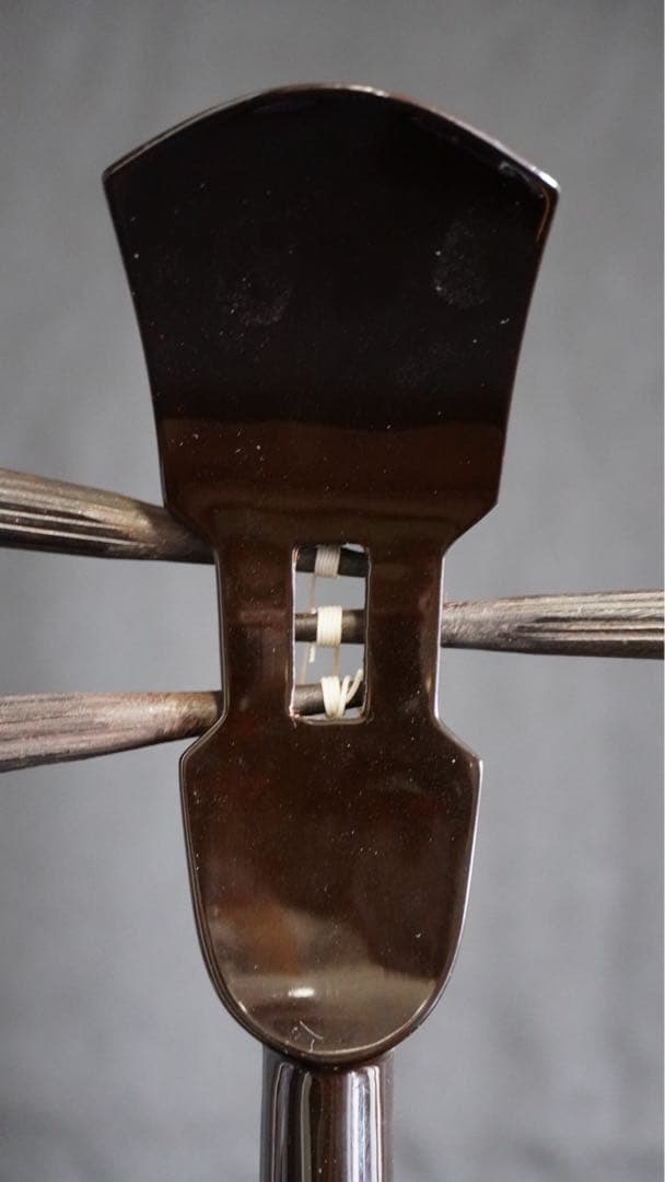 三線名工平良昌則作ヴィンテージ縞黒檀真壁型　当時のウルミ塗状態良し！本皮張！！