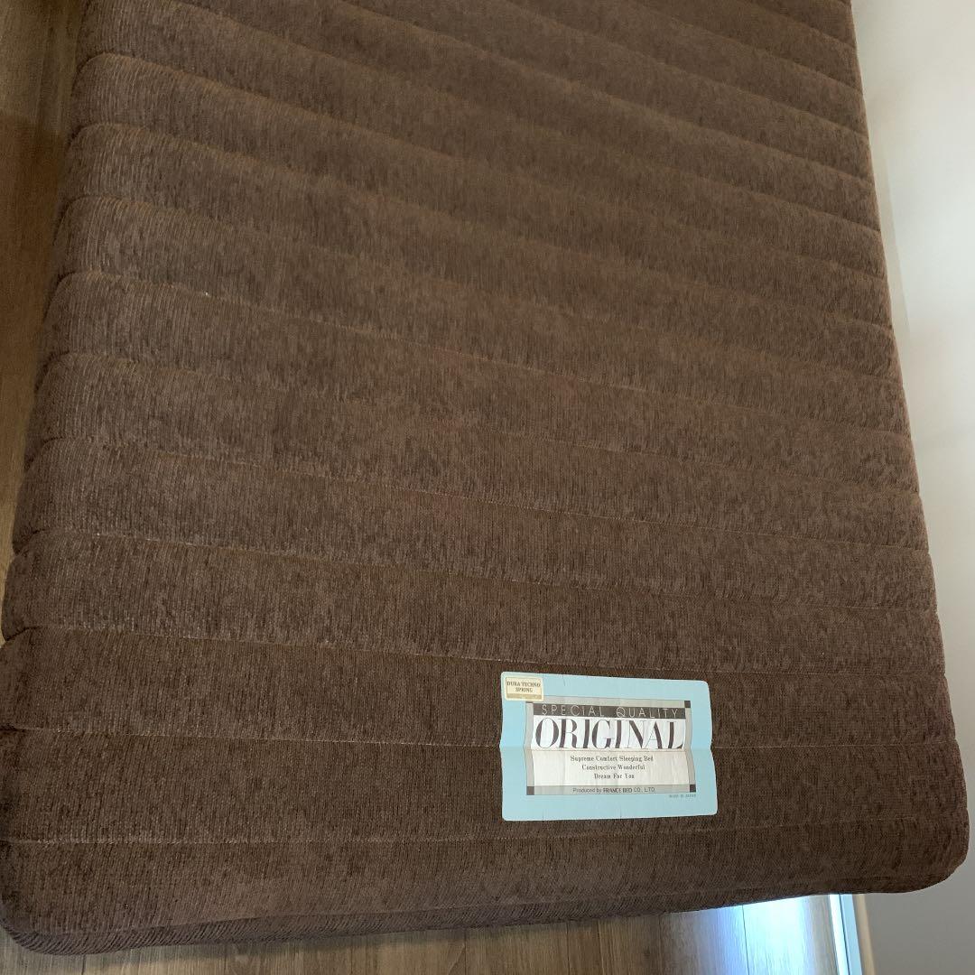 フランスベット シングル 脚付きマットレス ブラウン
