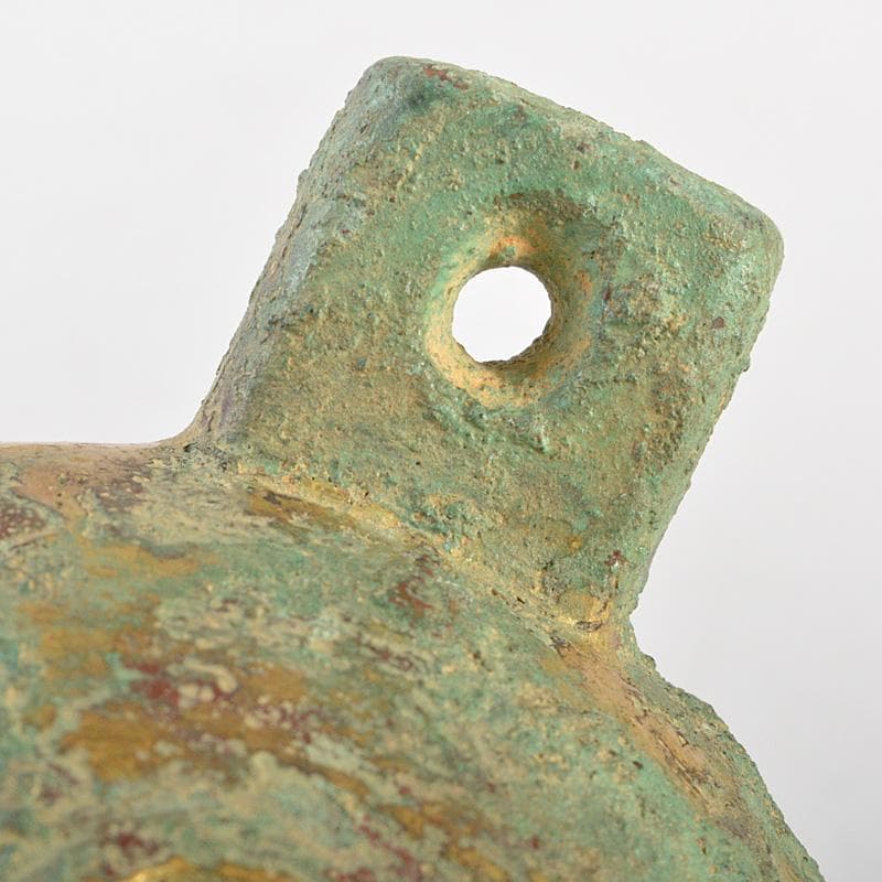 仏教美術　新羅　古銅青銅　鍍金　鈴　合わせ箱　C　R7426