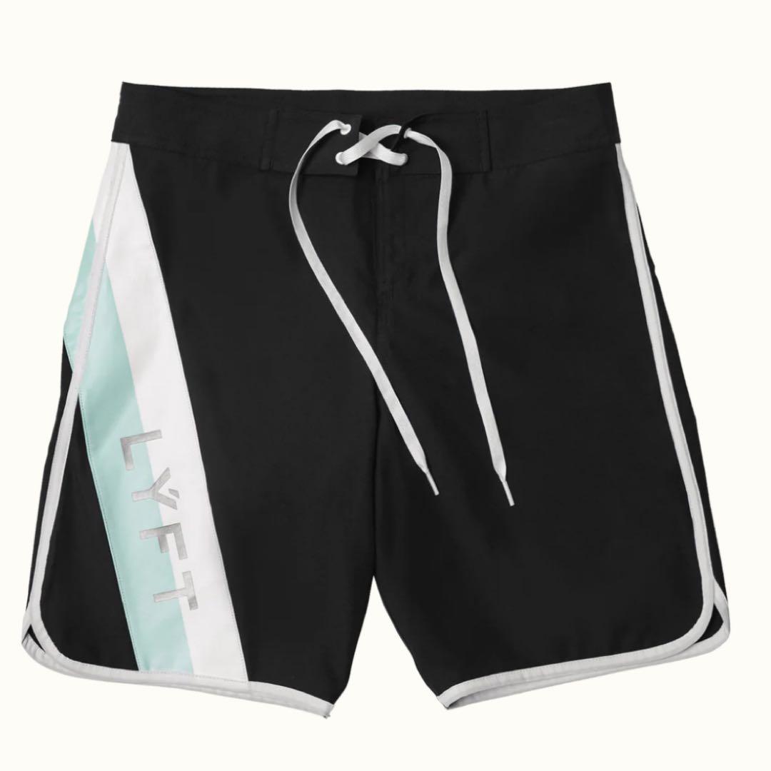 LYFT サーフパンツ 黒 水色