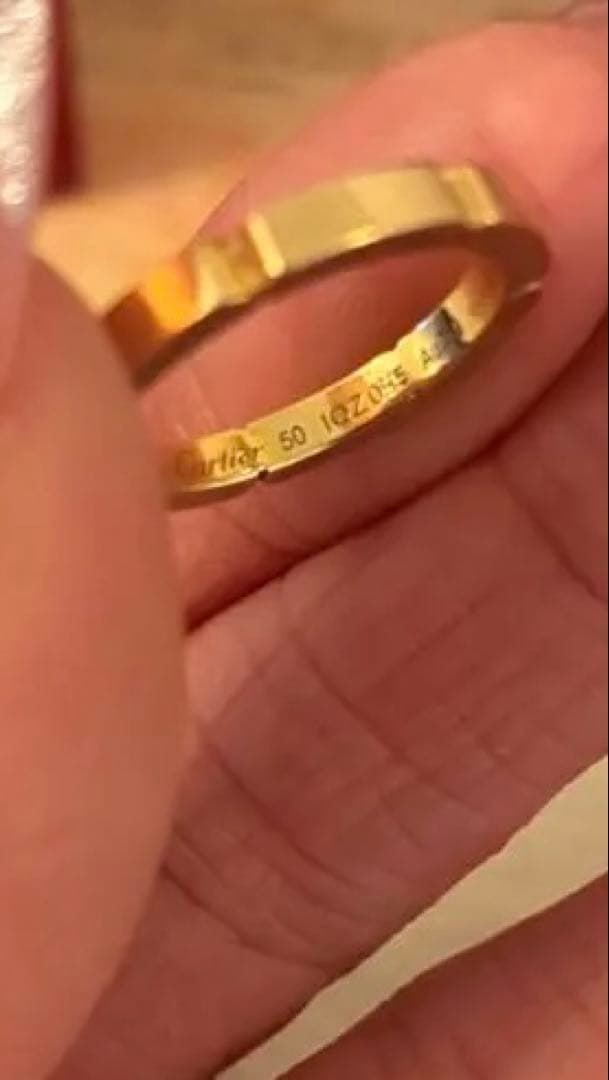 Cartier マイヨンパンテール ダイヤリングゴールド750 ハーフエタニティ