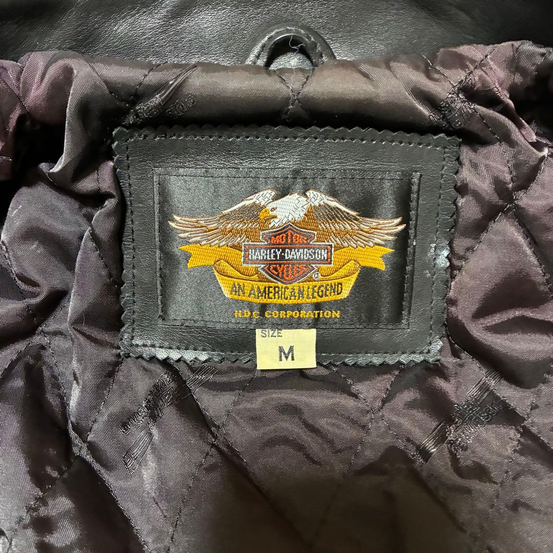 ハーレーダビットソン　古着　革ジャン　ライダース　レザー　Mサイズ　ジャケット