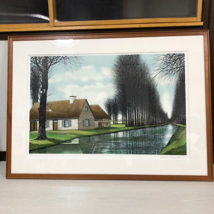 ジャック・デペルト　リトグラフ　大型風景画