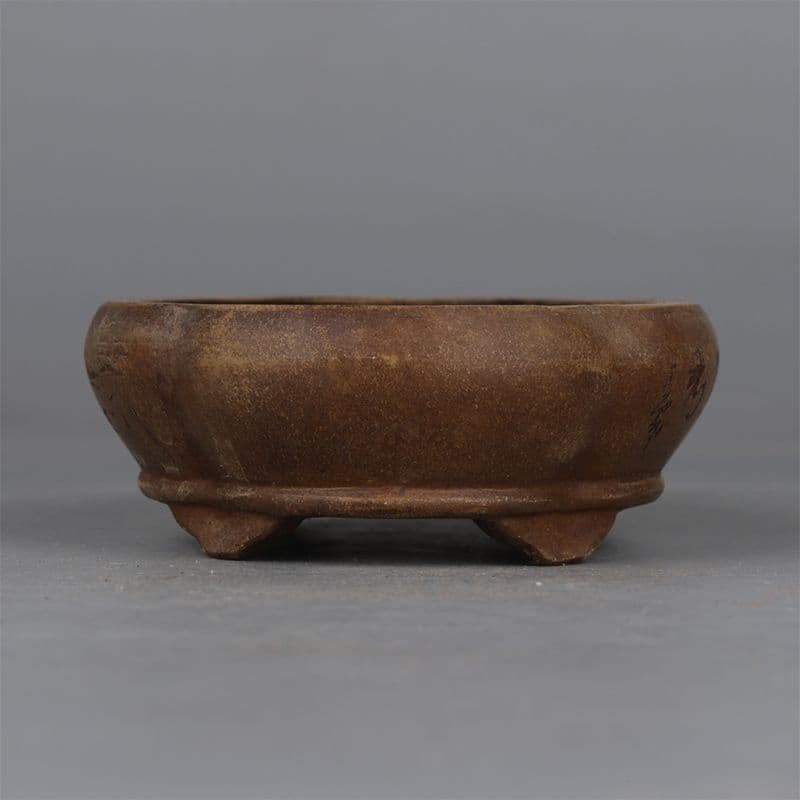 中国宜興 紫砂雕山青水秀山水纹 鉢盆栽鉢 植木鉢 小品盆栽鉢 大品盆栽鉢