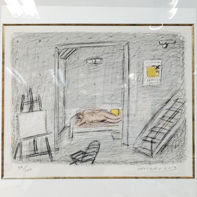 ☆小野州一☆「白いアトリエ」リトグラフ　52/100　未使用！