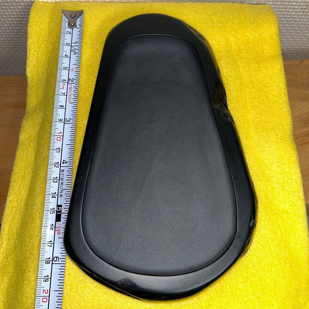 ⭕️希少　鍋倉龍渓石　新品美品　三代目　秀石　深澤秀教　20cm近い大型天然硯