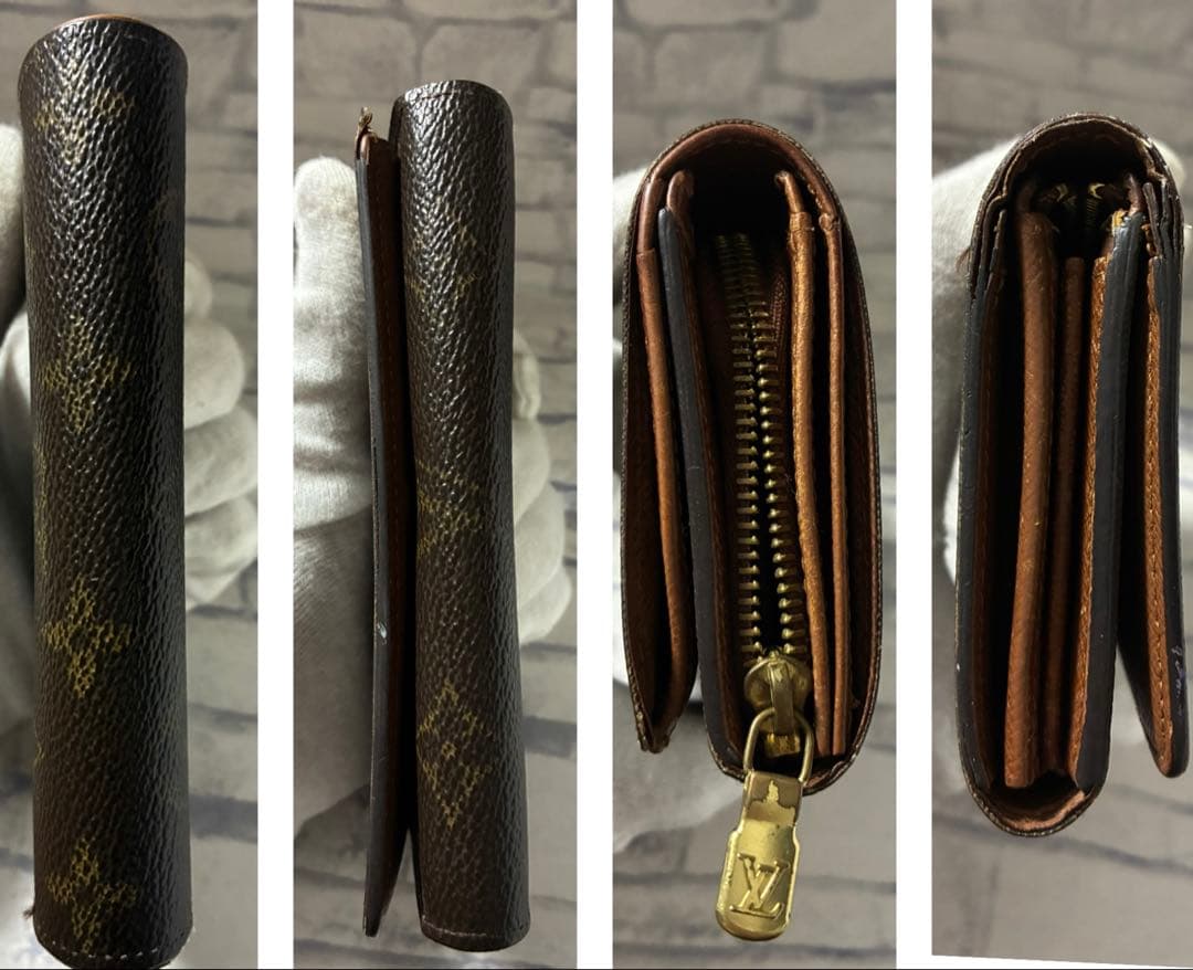 『美品』ルイヴィトン 二つ折り財布 ポルトモネ ビエ トレゾール モノグラム