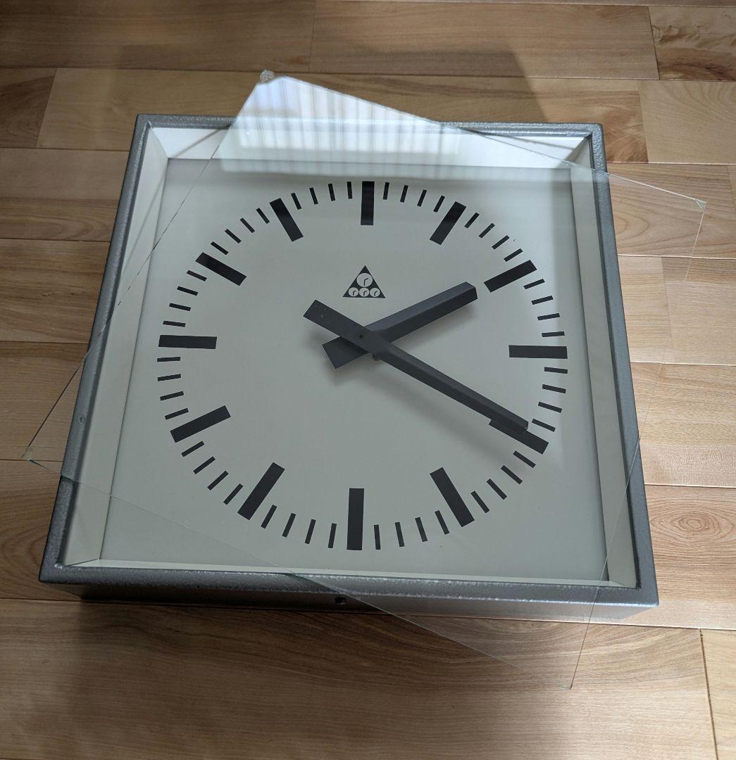 い*け様 【極美品】パラゴトロン 壁掛け時計 シルバー ガラス付/バウハウス B