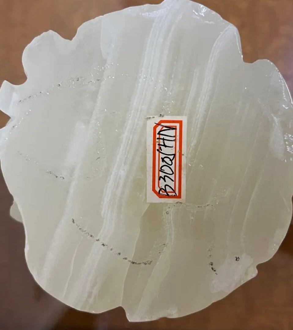 白玉石　富貴牡丹 中国美術