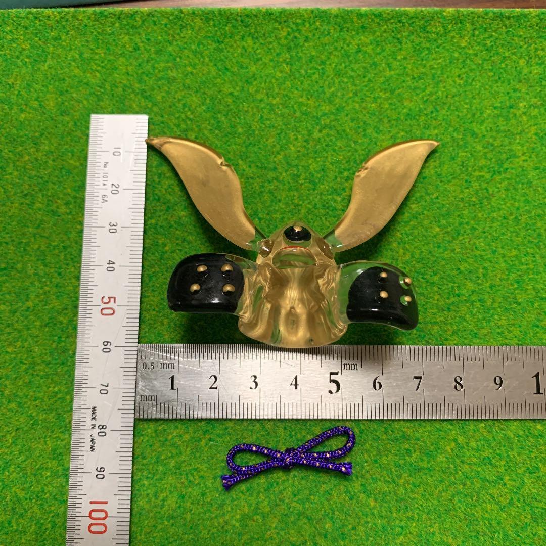 ガラス細工　兜三段飾り