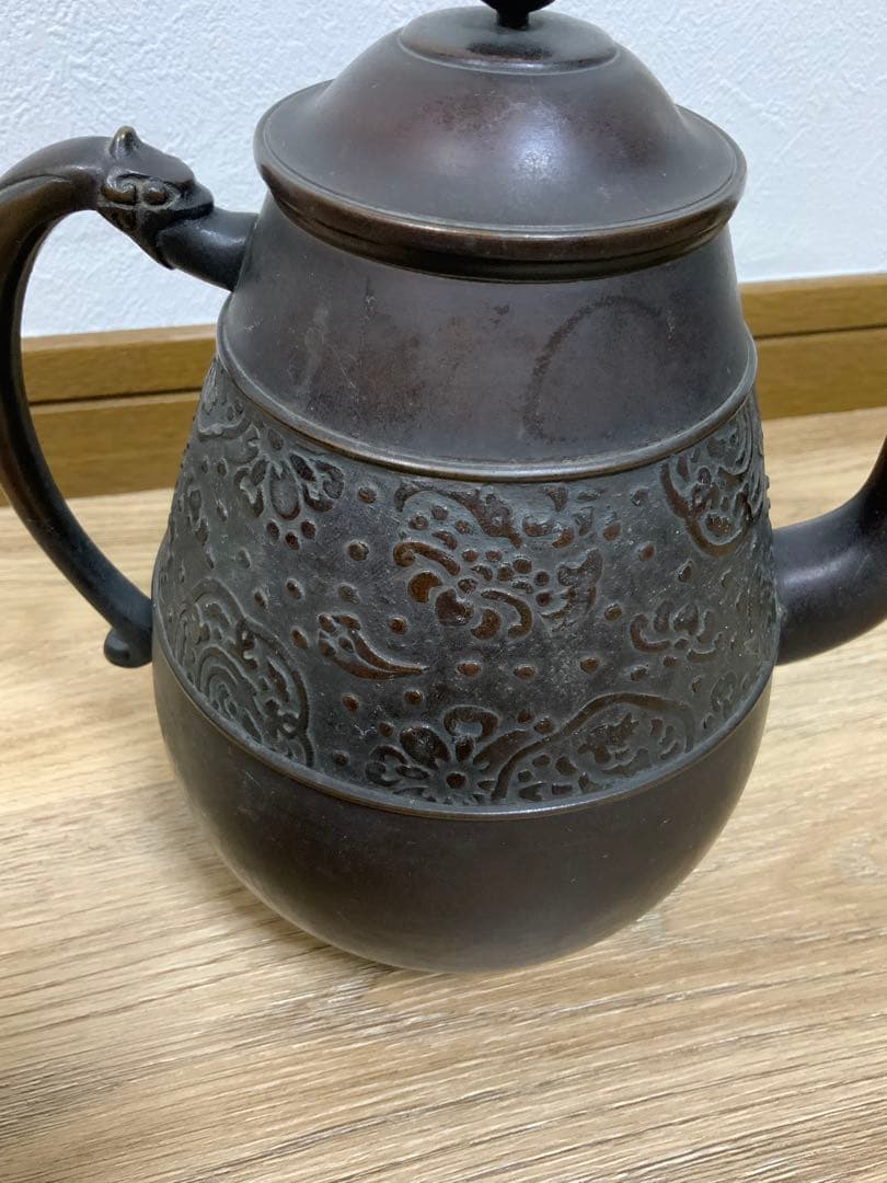 時代　唐銅　水指