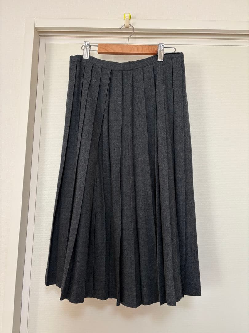 お値下げ！45rpmウールチャコールグレー プリーツスカート