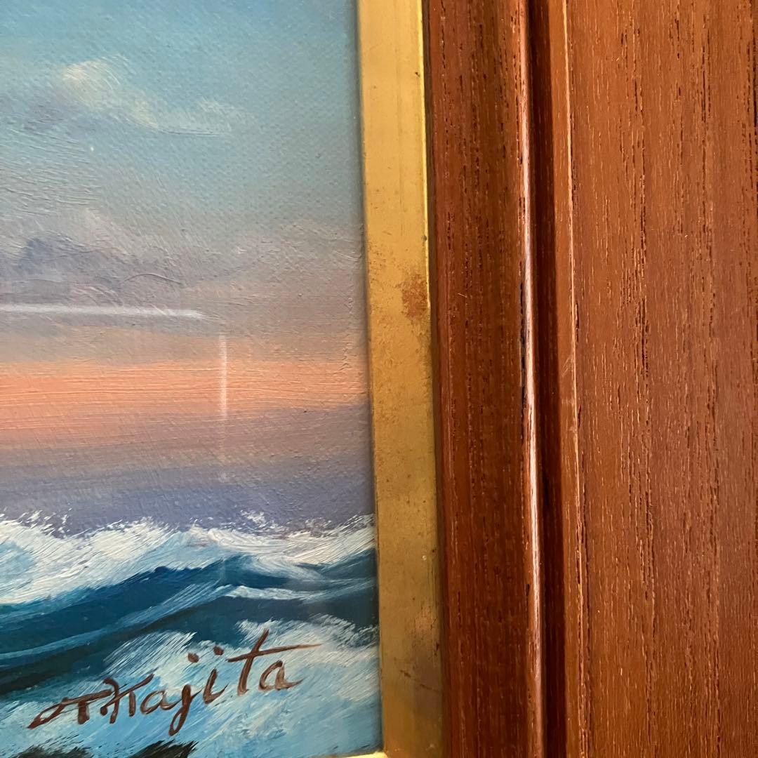 ★梶田達二　追風洋々（初代海王丸）　油彩　4号