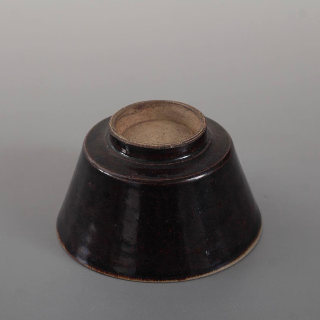 萬古焼？ 外側鉄釉 盃 酒器 ぐい呑み 古道具 アンティーク
