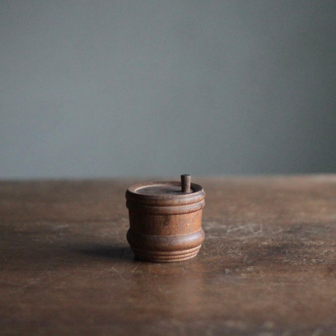 佳き木肌 古い 薬味入れ 古道具 アンティーク