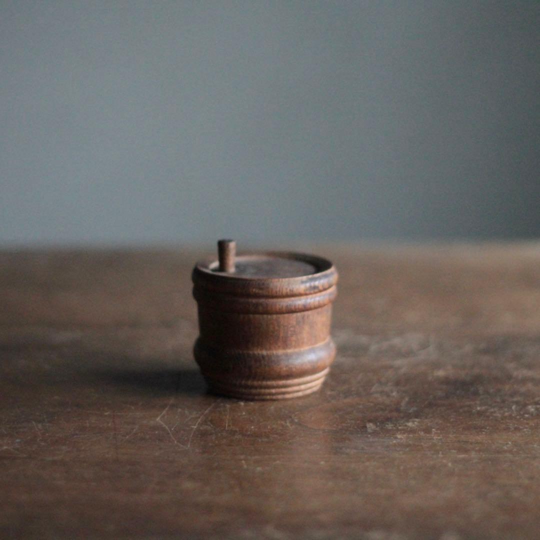 佳き木肌 古い 薬味入れ 古道具 アンティーク