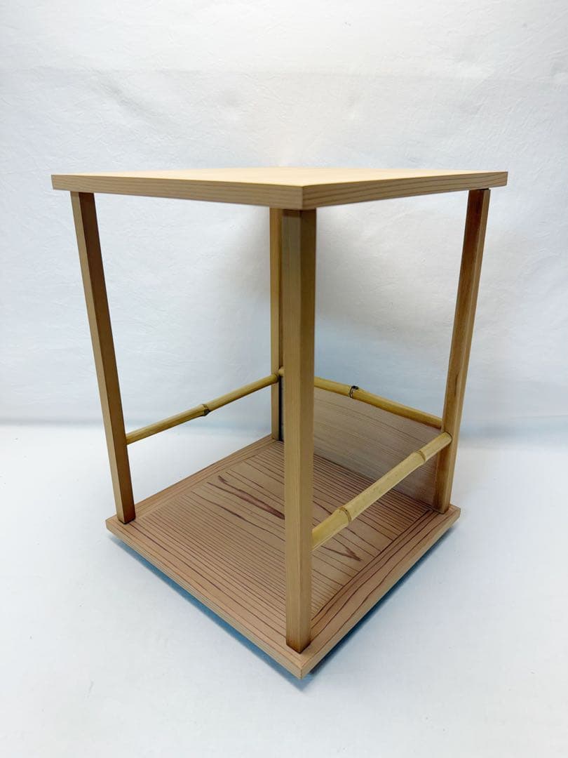 ほぼ未使用 茶道具 杉 四方卓 又妙斎好写 炉、風炉兼用 元箱