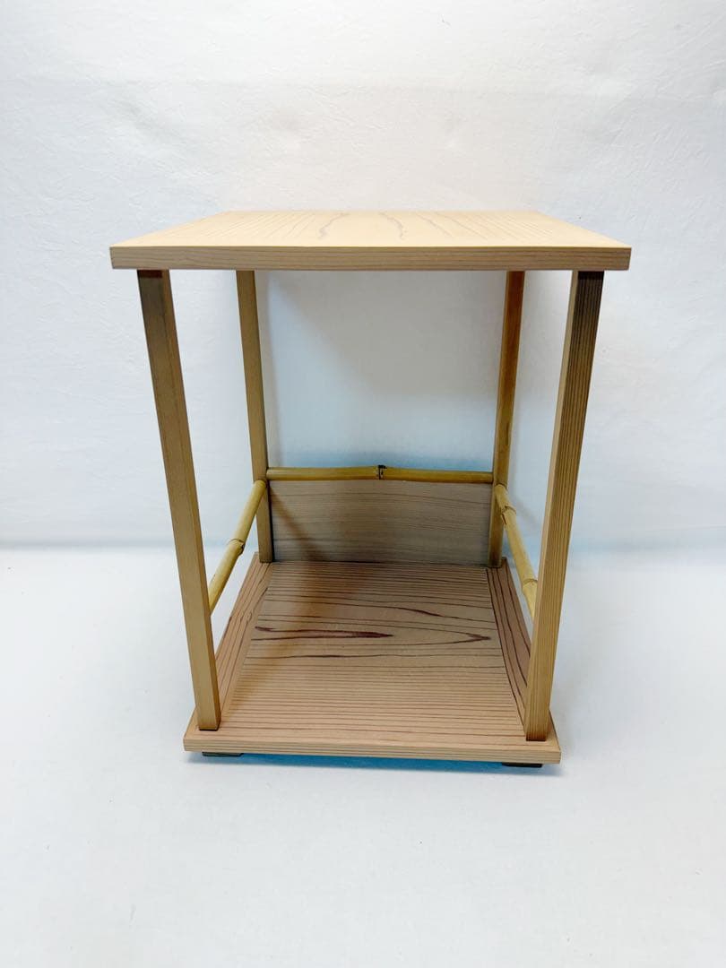 ほぼ未使用 茶道具 杉 四方卓 又妙斎好写 炉、風炉兼用 元箱