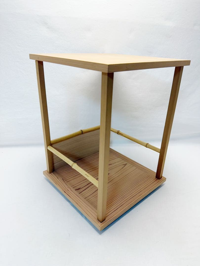 ほぼ未使用 茶道具 杉 四方卓 又妙斎好写 炉、風炉兼用 元箱