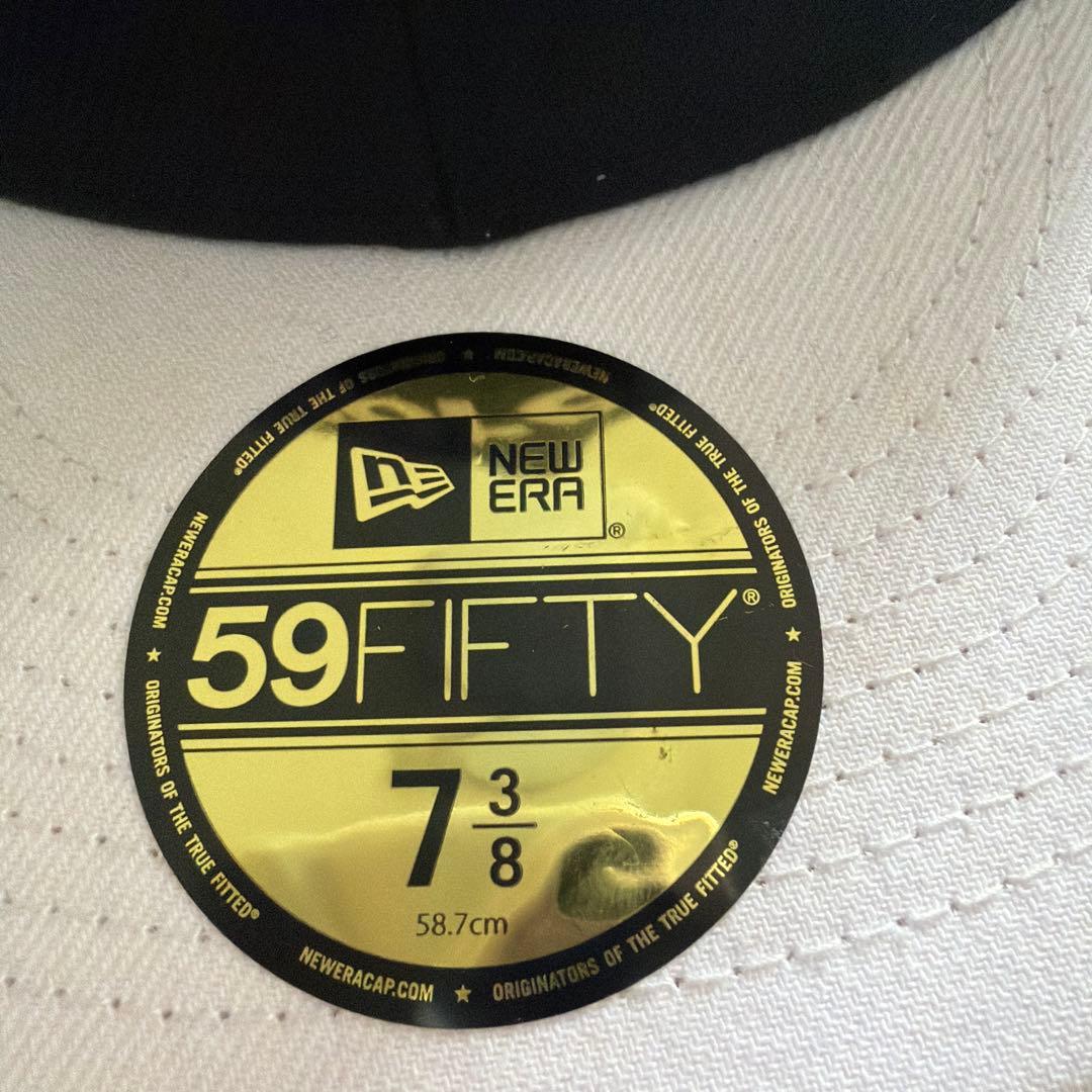 Supreme 59FIFTY キャップ ブラック/ホワイト